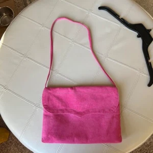 Reva Rosa Ultrasuede Umschlag Schultertasche Vintage Designer Abendtasche - Bild 1 von 6