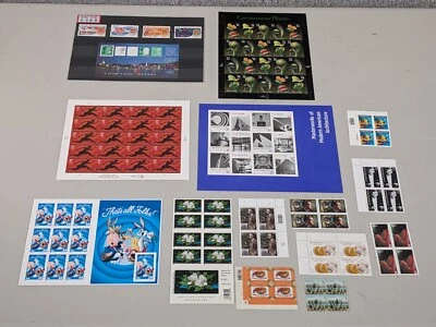 US Stamp Sheets Lot - Modern Architecture, Hong Kong, Plants, Looney Tunes - Image 1 of 4