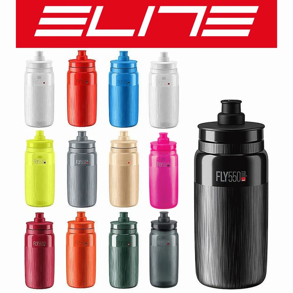 Elite Fly Tex SRL 550ml BPA-free Bio Water Bottle Black White Clear Pick A Color - Image 1 of 1