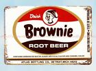 plaque metal wall art Brownie Root Beer Micro Brews Kegs Kitchen metal tin sign