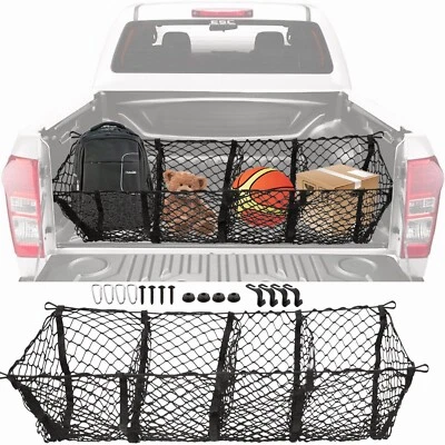 Car Trunk Bed 4 Pocket Envelope Style Mesh Cargo Net for Ford F150 F250 F350 NEW Foto 1 de 4