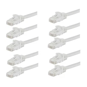 1Ft Network Cable Cat5E Ethernet PatchCord RJ45 Twisted Pair LAN Wire 10 PCS - Picture 1 of 6