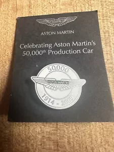 Official Aston Martin Enamel Pin Badge - Celebrating 50,000th Production Car - Picture 1 of 2