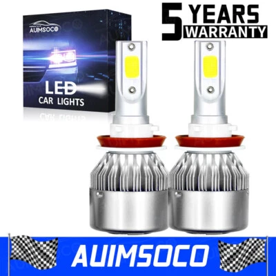 H11 H8 LED Headlight Kit Low Beam Bulbs 6000K Bright for Toyota Camry 2007-2018 - Imagem 1 de 4