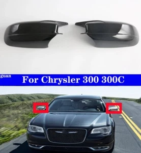 Marco decorativo espejo retrovisor coche negro para Chrysler 300 300C 2015-2023 - Imagen 1 de 7