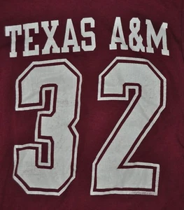 Camiseta mediana texas a&m universidad aggies fútbol #32 19 pulgadas pit to pit - Imagen 1 de 3
