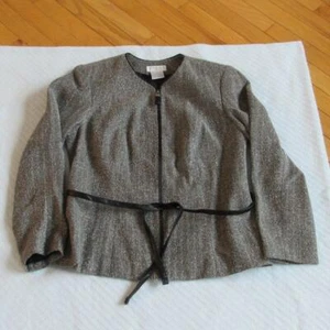 WORTHINGTON Herringbone Zip Front Jacket/Blazer - 12P (NWOT) - Picture 1 of 1
