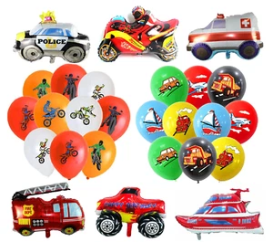 Fahrzeug Fahrrad Luftballons Feuer Monstertruck Folie Latex Geburtstag Party Deko - Bild 1 von 14