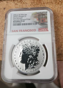 2024 s reverse proof Morgan Silver Dollar NGC PF 69 First releases - Picture 1 of 2