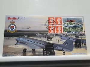 GB FDC, SIGNED, 1999 Berlin Airlift, Air Marshall Sir John Curtis (WD3) - Picture 1 of 5