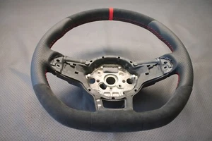 LENKRAD VW GOLF 7 GTI GTD LEDER/ALCANTARA +AUFPOLSTERN NEU BEZIEHEN - Bild 1 von 9