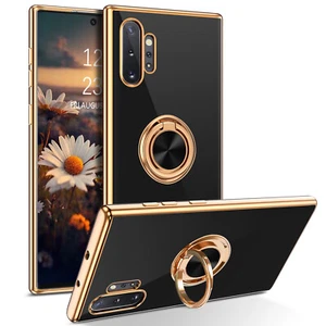 For Samsung Galaxy Note 10 Plus 10+ Shockproof Stand Case Cover With Golden Ring - Picture 1 of 9