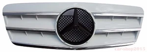 Front Grille for W208 97-02 Mercedes-Benz CL Style Chrome & White CLK320 CLK430 - Picture 1 of 1