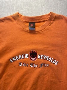 Vintage Spitfire Andrew Reynolds Ride The Fire 90's OG Skate Tee - Picture 1 of 5