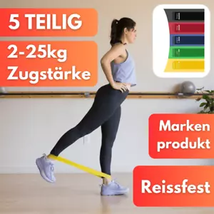 Gymnastikband Fitnessband Widerstandsbänder Fitness Band Set Trainings Gummiband - Bild 1 von 5