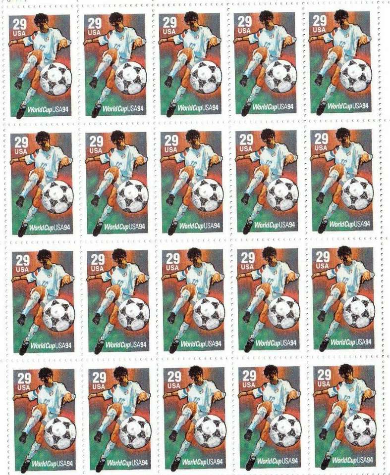 STAMPS  FULL SHEET # 2834 World Cup Soccer Football USA Sport 29 cent MNH 1993 - Image 1 of 1