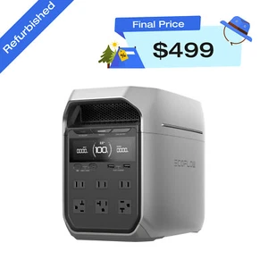 EcoFlow DELTA 3 Plus 1024Wh 1800W Portable Power Station LFP Battery Refurbished - Picture 1 of 11