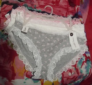 5 NEW LAURA ASHLEY LS9743 5PKDL MF SUPER SOFT NO SHOW BIKINI PANTIES XL - Picture 1 of 2