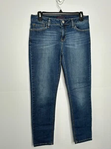Women's 4 Tommy Hilfiger Slim Crop Jeans Blue Denim Dark Wash Jeans 29x26 - Picture 1 of 16
