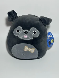 Malvavisco Bongo Bulldog Pug Perro Cachorro 8" Peluche Animal de Peluche Cinco Abajo Nuevo - Imagen 1 de 5
