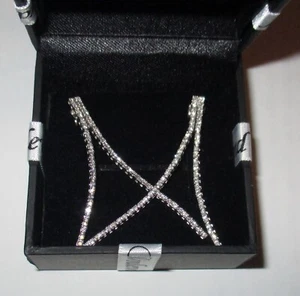 Preisreduziert Double Drop Diamant Ohrringe in 18kt Weißgold 1,08 c Diamanten - Bild 1 von 7