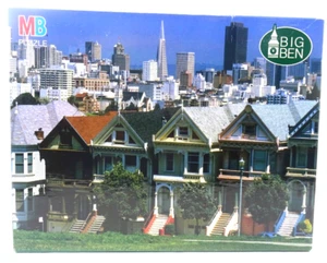 MB Big Ben Puzzle 1,000 Pieces Alamo Square, San Francisco, CA 4962-6 SEALED BOX - Picture 1 of 4