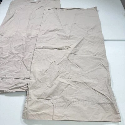 Caja y Barril Funda de Almohada Par King Marrón Sólido Percal Algodón Orgánico Moderno Foto 1 de 4