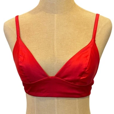 Sujetador Bralette PARADE Rojo Sedoso Inalámbrico Top Para Mujer Talla S Foto 1 de 4