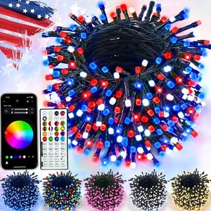 Smart Color Changing Christmas Lights, RGB LED String Lights with Remote & Ap... - Picture 1 of 9