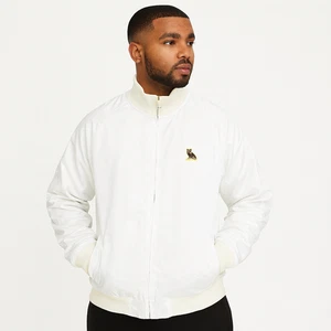 Drake OVO October's Very Own Jacket White Mens Large Satin Varsity Mock Neck - Picture 1 of 7