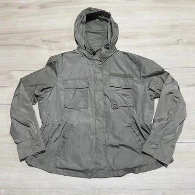 Chaqueta cortavientos Gap para mujer XL verde nailon bolsillos ligeros cremallera completa capucha Foto 1 de 4