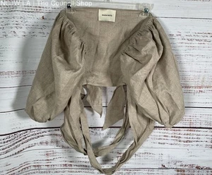 Shaina Mote Beige Blouse 100% Linen - Women's Size Small - Picture 1 of 6