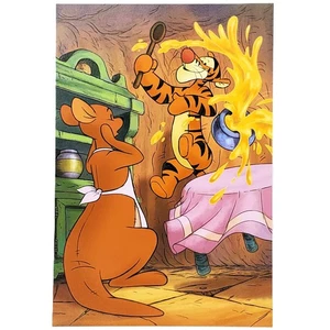 Winnie Puuh Postkarte Tigger Kanga Küchentisch Koch Disney Milne Auflösung - Bild 1 von 2