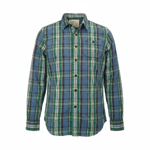 American Eagle Outfitters Herren L schweres blau grün kariertes Flanellhemd - Bild 1 von 11