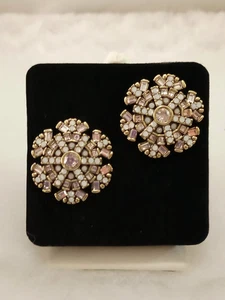 Heidi Daus Ohrringe "Eiskristall" (klare & weiße Opalfarben) Omega-Pierced - Bild 1 von 15