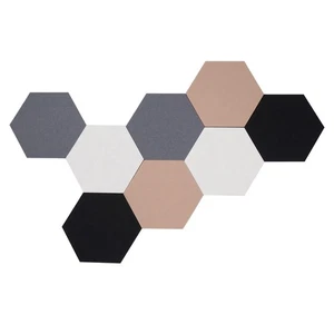 Tablero de anuncios de pared hexagonal 8 piezas (grandes) de fieltro de corcho azulejos, adhesivos... - Imagen 1 de 6