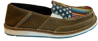 Ariat Slip on Shoes Cruiser Serape Flag Brown Womens Sz 10B Style 10038411 Suede - Image 1 of 4