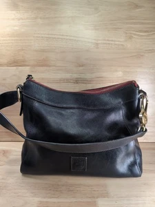 Dooney & Bourke Cassidy Hobo Florentine Leather Bag Black - Picture 1 of 24