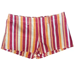 Abercrombie & Fitch Striped Ultra Short Shorts Cotton Size 10 - Picture 1 of 7
