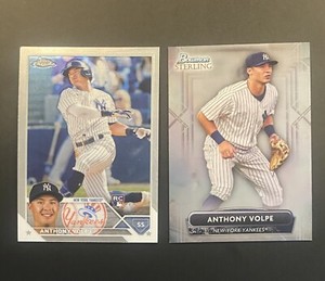 2023 Anthony Volpe Topps Chrome RC/2022 Bowman Sterling Volpe Yankees