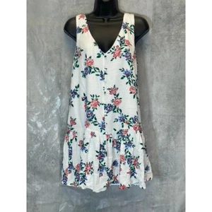 JACK By DD DAKOTA Women's Ivory Floral Print V-Neck Sleeveless Mini Sundress - Picture 1 of 10