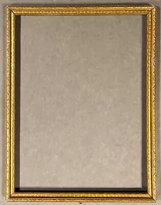 vintage 9 x 11 1/2 Art Deco wood & stucco gold frame ca 1930 - Picture 1 of 3