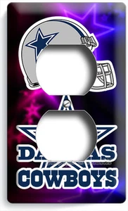 DALLAS COWBOYS FOOTBALL TEAM LOGO OUTLET WALL PLATES MAN CAVE BAR ROOM ART DECOR - Picture 1 of 1