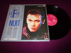 MAXI 12' ERIC RUSSELL / LE FEU DE LA NUIT / CARRERE FRENCH SYNTH POP 1987 - Picture 1 of 1
