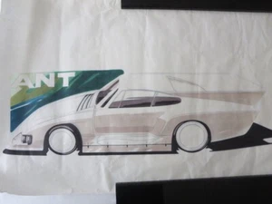 Porsche 935 Kremer Racing Design Sketch Drawing Art NOTTRODT Vintage 1970s - Picture 1 of 8