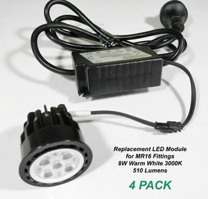 4 x Replacement LED Module for MR16 Fittings 8W Warm White 3000K Dimmable - Picture 1 of 2
