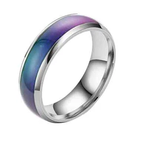 🔥💖 Anillo de estado de ánimo vendedor de EE. UU. - 1 pieza cambio de color sensación de emoción varios tamaños💖🔥 - Imagen 1 de 5