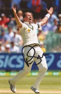 AUSTRALIEN: PETER SIDDLE SIGNED 6x4 TEST ACTION PHOTO + COA - Bild 1 von 1