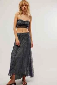 Free People Shape of You Lace Maxi Shirt & Corset Top Set RRP £168 BNWT Medium - Picture 1 of 3
