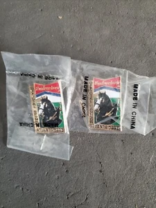 Lot (2) Budweiser 1996 Atlanta Official Sponsor Lapel Pinbacks NIB - Picture 1 of 1